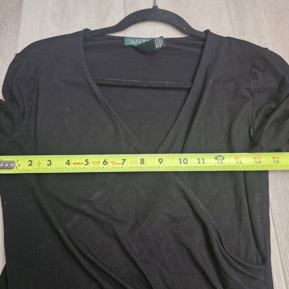 Black Wrap Top - Picture 5 of 9